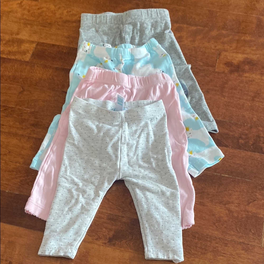 Baby Leggings Set - Gray, Pink, Blue